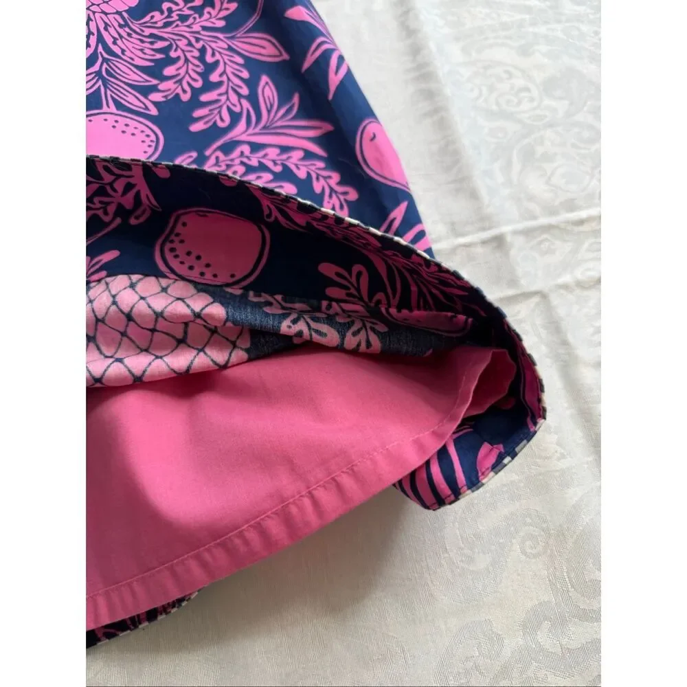 Lilly Pulitzer Originals VTG Pink Blue Strapless Dress Cocktail Resort Size 10 - Picture 3 of 7